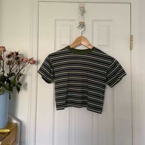 vintage gap striped crop t-shirt